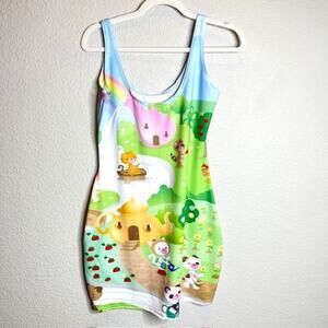 NEW Chocolate Milk Sweet Dreams Bodycon Stretchy Mini Dress Size Large